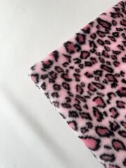 Pembe leopar desenli welsoft 150x365cm