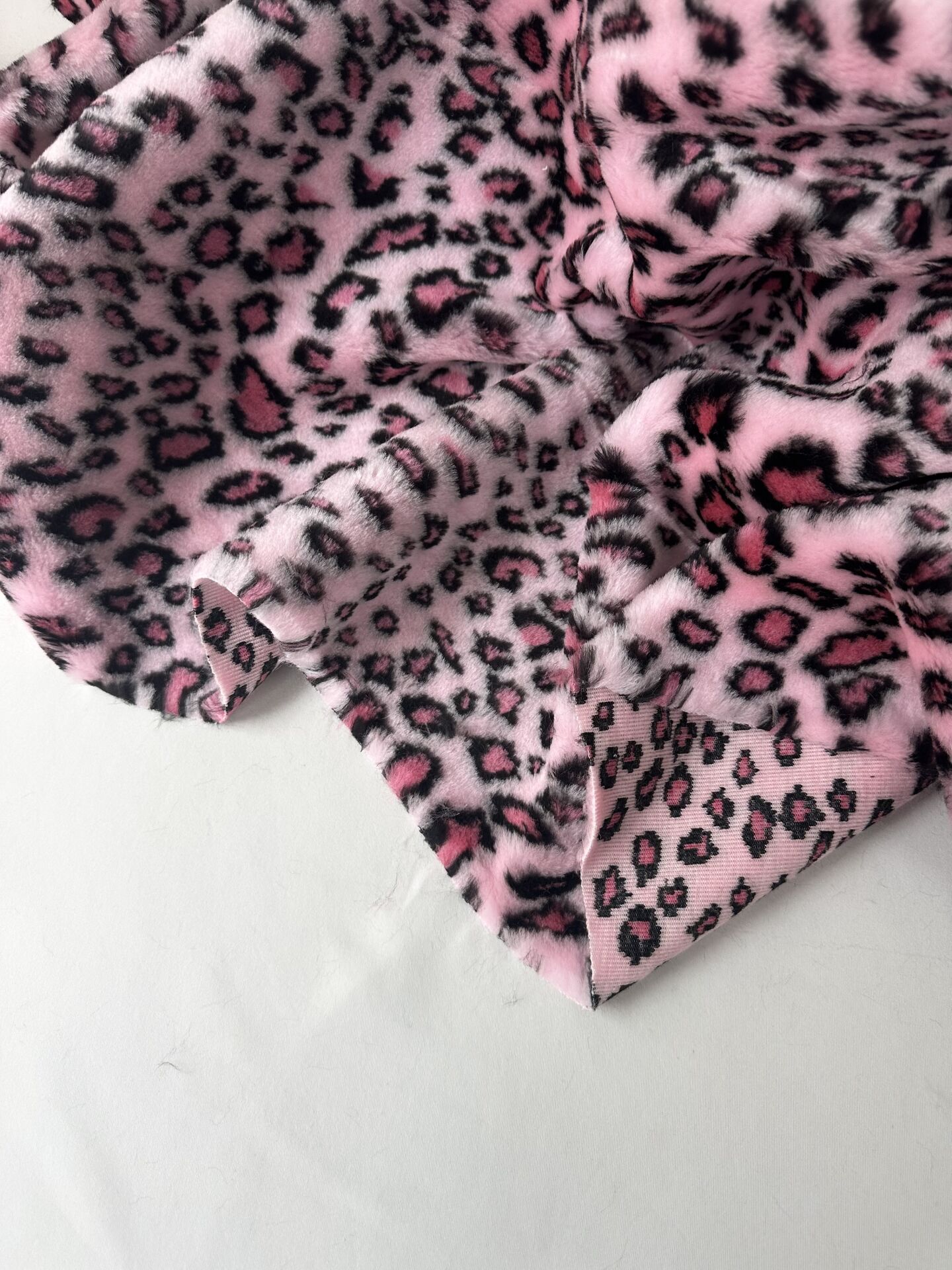 Pembe leopar desenli welsoft 150x365cm