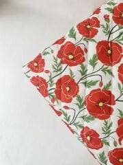 Gelincik desenli kapitone kumaş