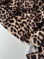 Leopar desenli saten kumaş 146x230cm