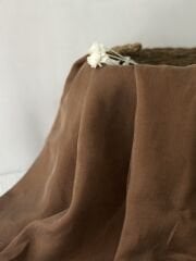 Camel renk ipek kupra kumaş eni 150cm