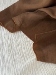 Camel renk ipek kupra kumaş eni 150cm