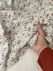 Kuğu balesi temalı müslin kumaş eni 160cm