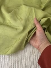 Fıstık yeşili jakarlı keten kumaş 150x285cm