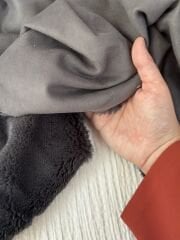 Gri içi süet yumuşacık peluş